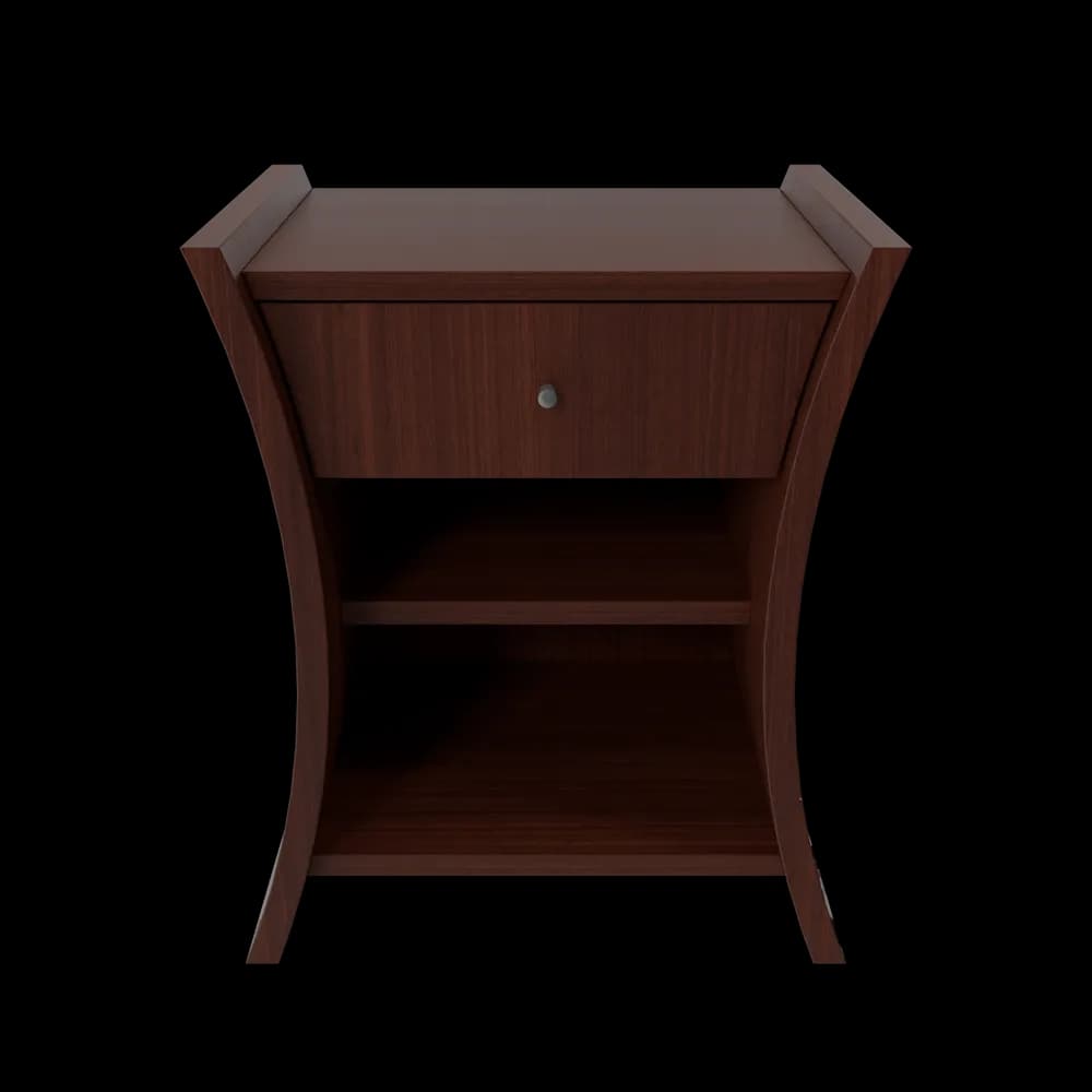 Bedside Table African Cherry 1