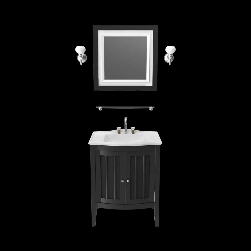 Wooden Bathroom Sink With Mirror 1