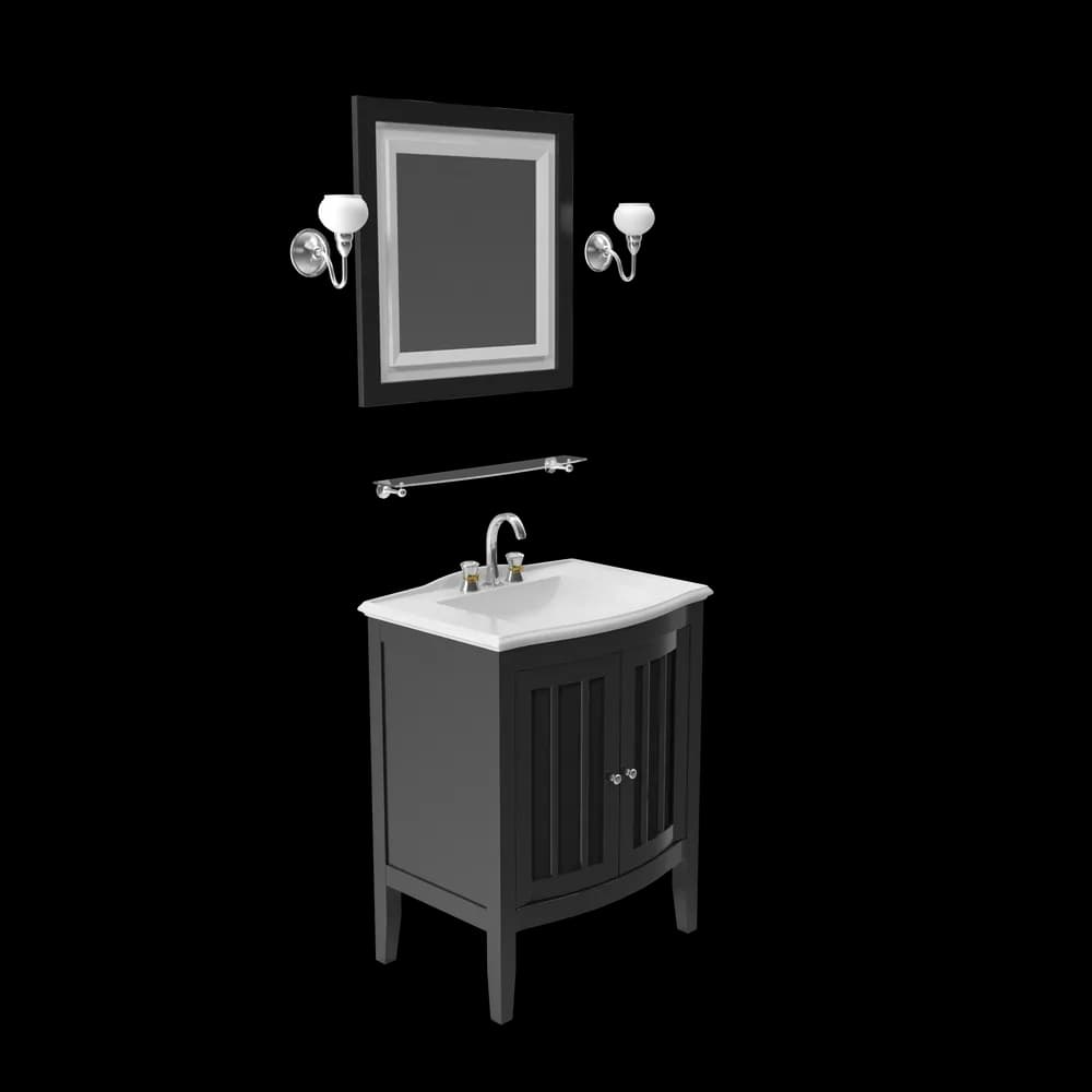 Wooden Bathroom Sink With Mirror 2