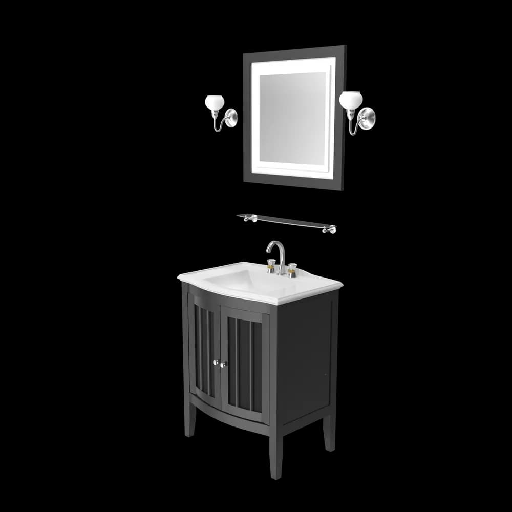 Wooden Bathroom Sink With Mirror 3